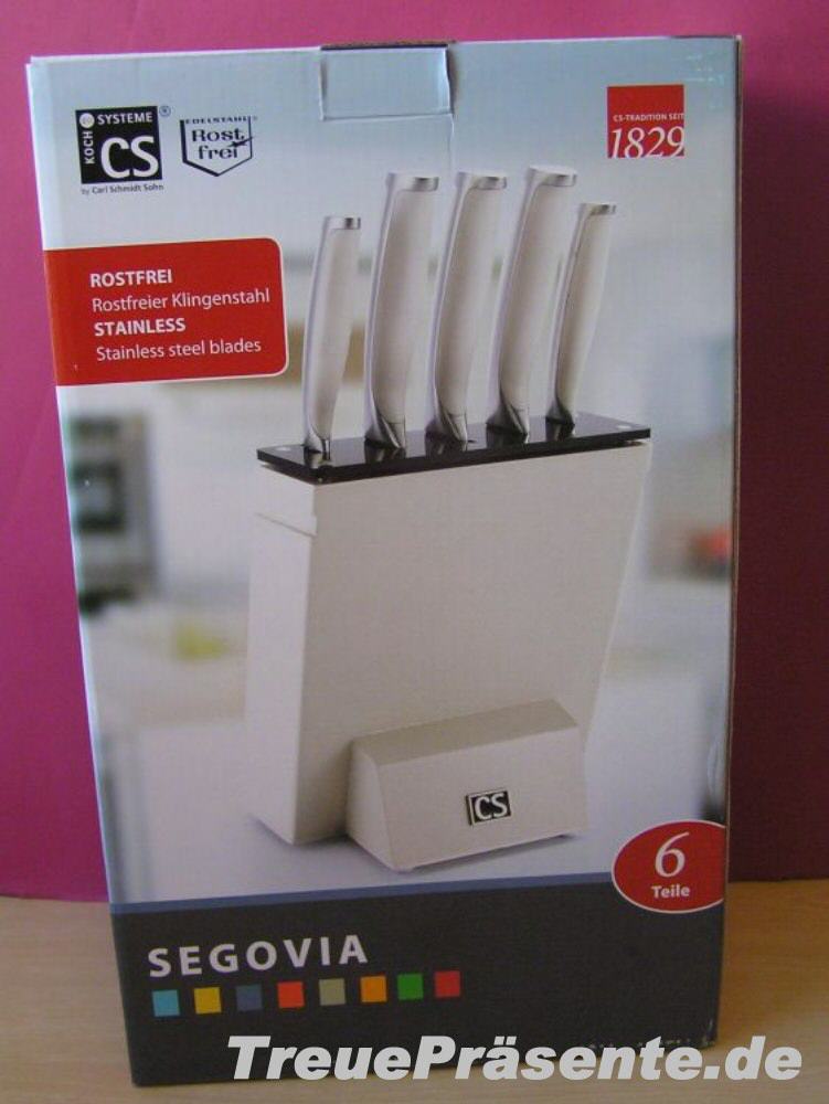 Messerblock rostfreier Klingenstahl 6-teilig