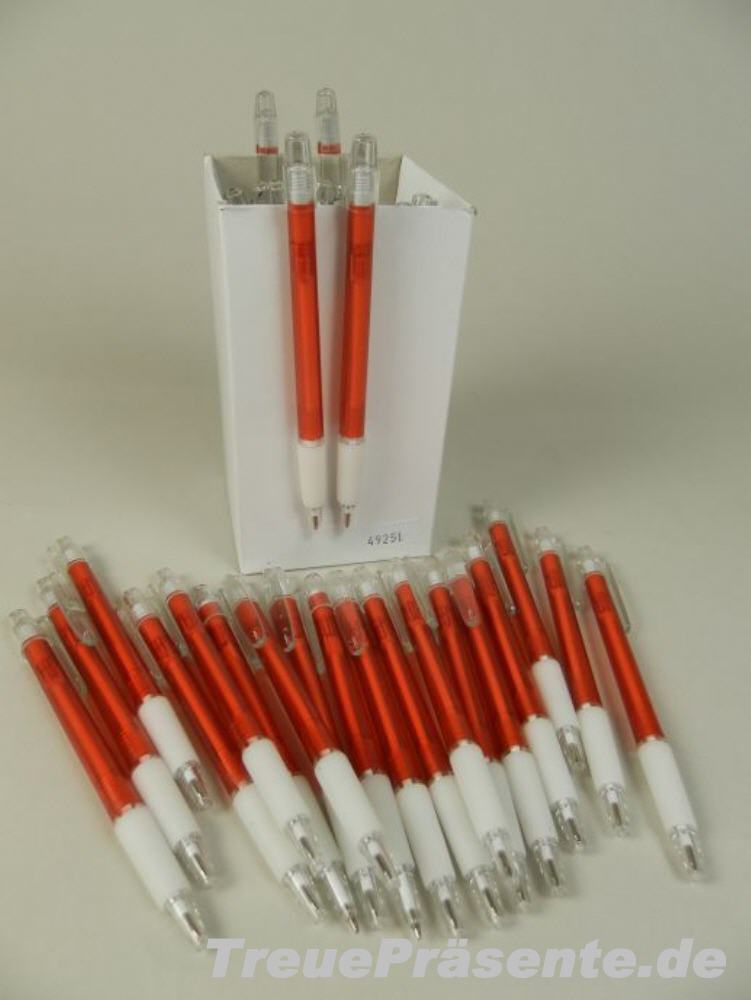 Kugelschreiber rot mit Gummigrip